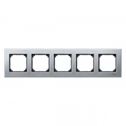 Рамка 5-ая Металл M-Elegance Merten Платина-серебро