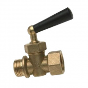 Кран запорный для манометра STOUT - 1/2" (НР/ВР, PN16, Tmax 50°C)