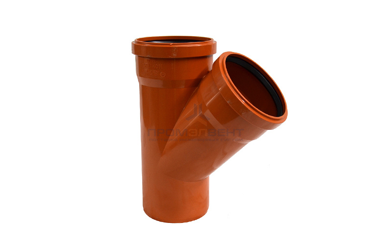Тройник 45° для наружной канализации СИНИКОН НПВХ - 200