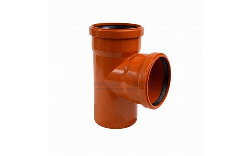 Тройник 87° для наружной канализации СИНИКОН НПВХ - 110