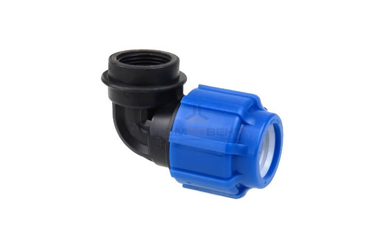 Переход на внутреннюю резьбу угловой Политэк - 25 x 1