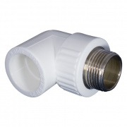 Переход на наружную резьбу угловой KALDE - 25 x 1/2" (для полипропиленовыъ труб, цвет белый)