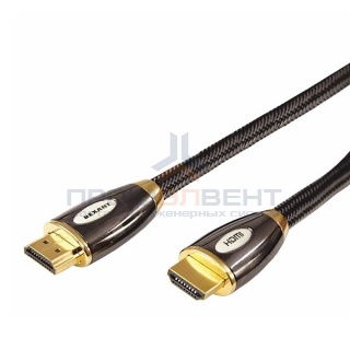 Шнур Luxury HDMI-DVI-D gold 5М шелк золото 24к с фильтрами