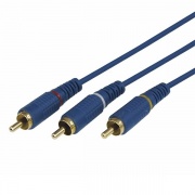 Шнур 3х3 RCA 3М синий GOLD