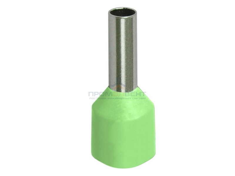 Наконечник кабельный НШвИ 6,0-18 с изолированным фланцем светло-зеленый Е6018 (100шт) ИЭК