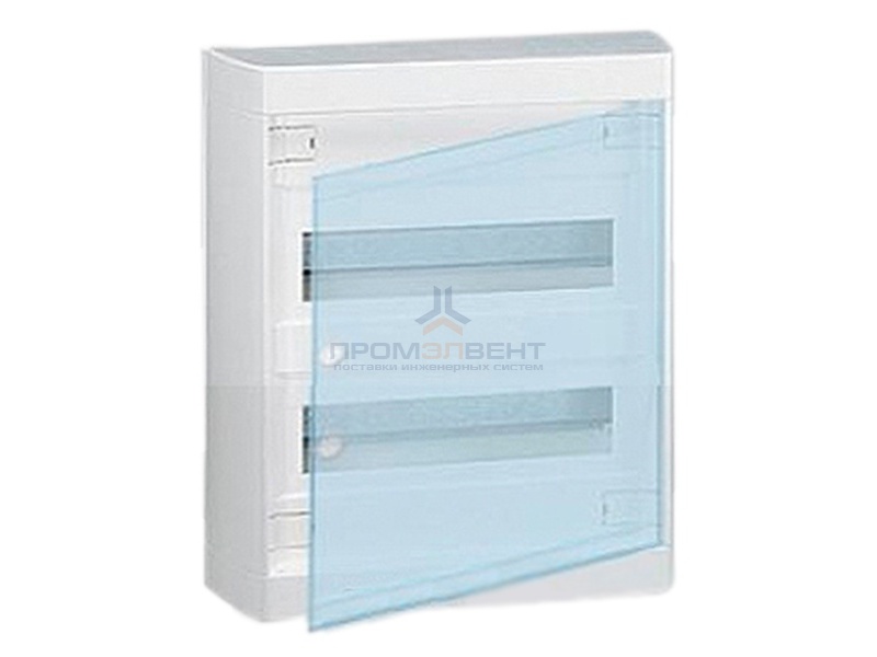 Щит Legrand Nedbox накладной на 24 (+2) модуля с шинами N+PE с прозрачной дверью